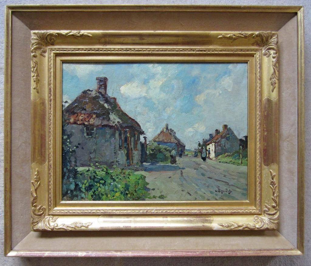 == Herman Bogman jr 1890-1975 == in het dorp ==, Antiek en Kunst, Ophalen of Verzenden