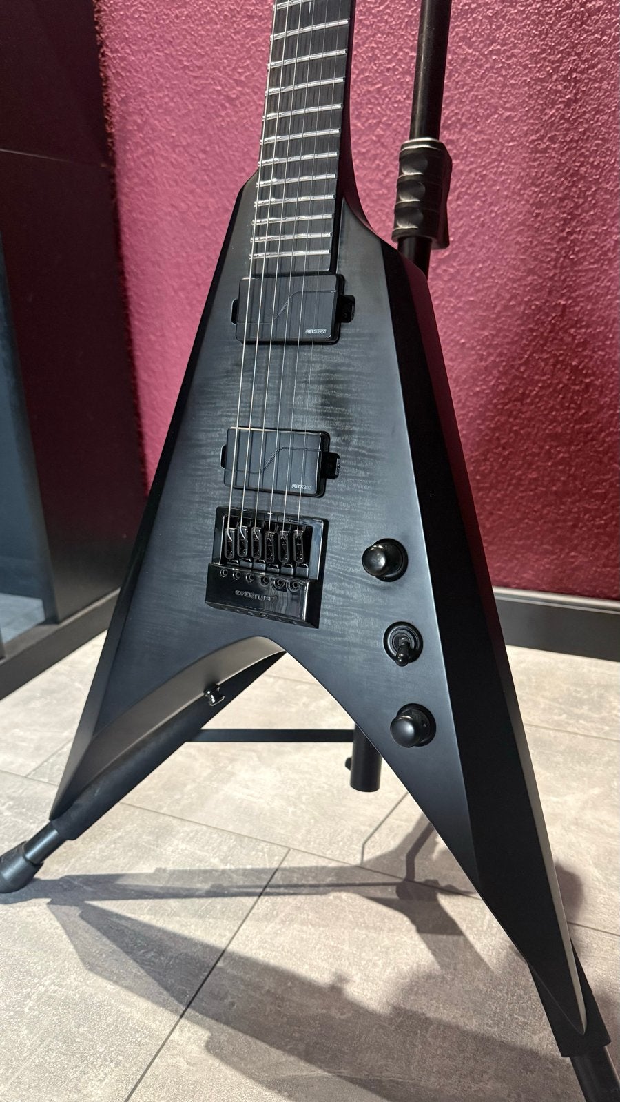 Solar V1.6AFBB – Flame Black Burst Matte met evertune bridge, Ophalen of Verzenden, Gebruikt, Solid body, Overige merken
