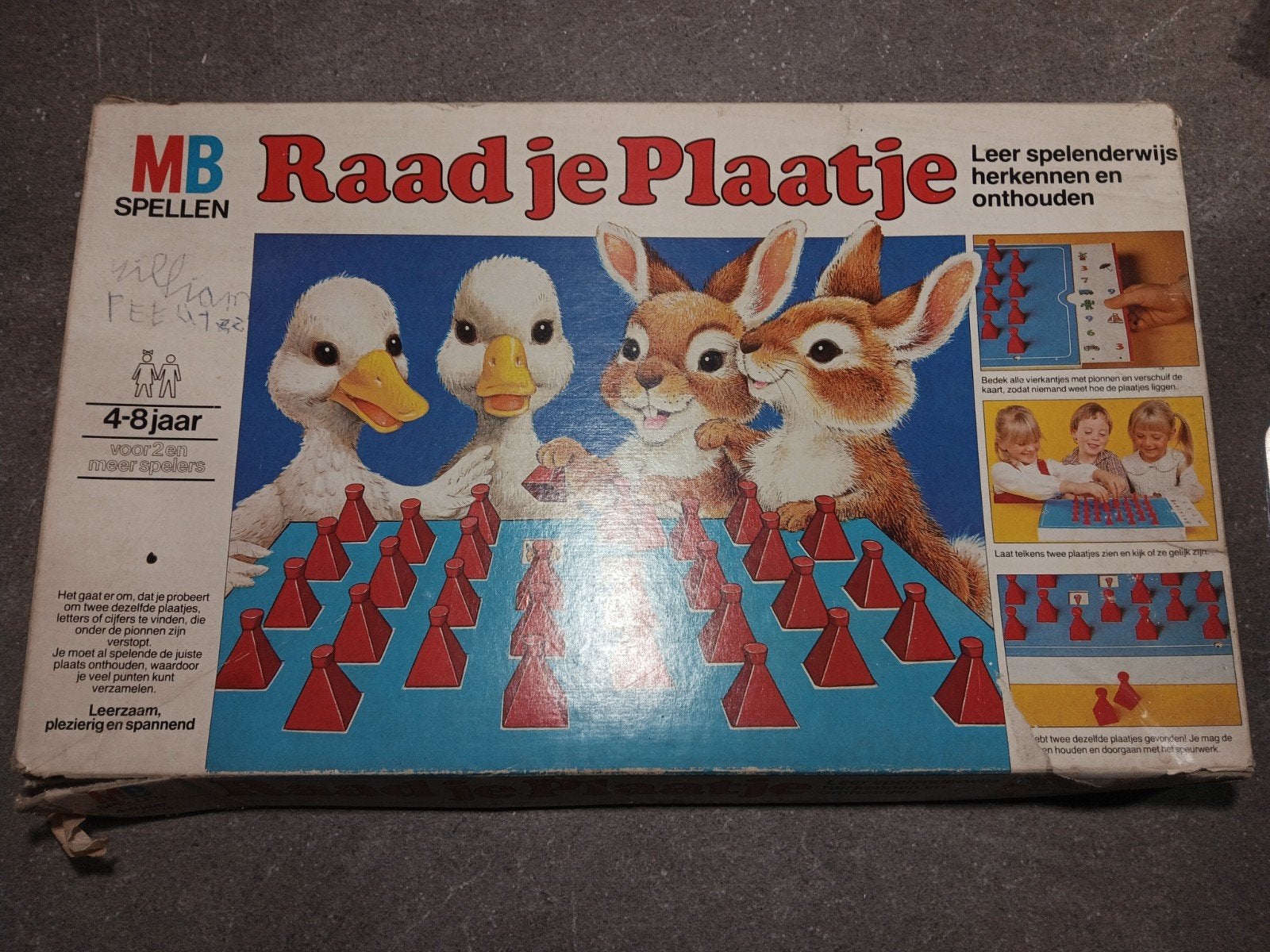 MB Spellen Raad je Plaatje - Vintage Gezelschapsspel, Hobby en Vrije tijd, Gezelschapsspellen | Bordspellen, Een of twee spelers