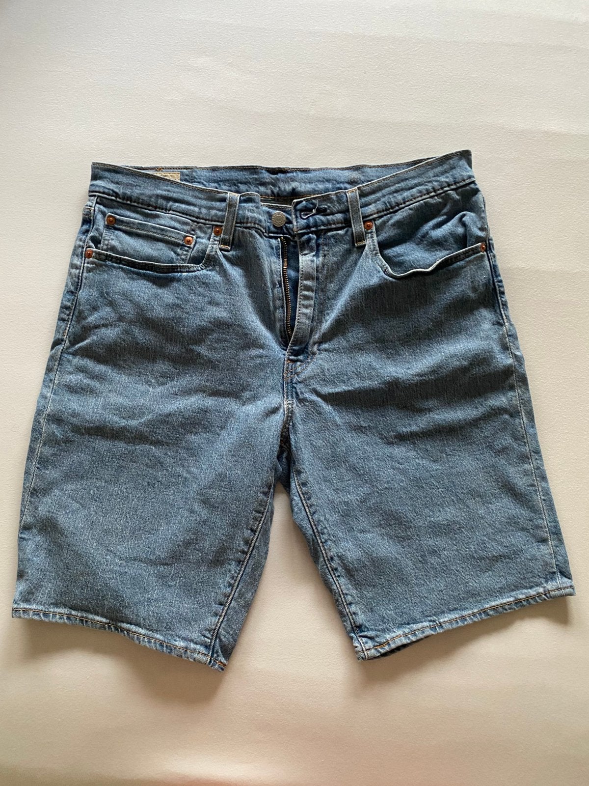 Levi’s 405 shorts korte broek W34 L10, Ophalen of Verzenden, Zo goed als nieuw, Blauw, W33 - W34 (confectie 48/50)