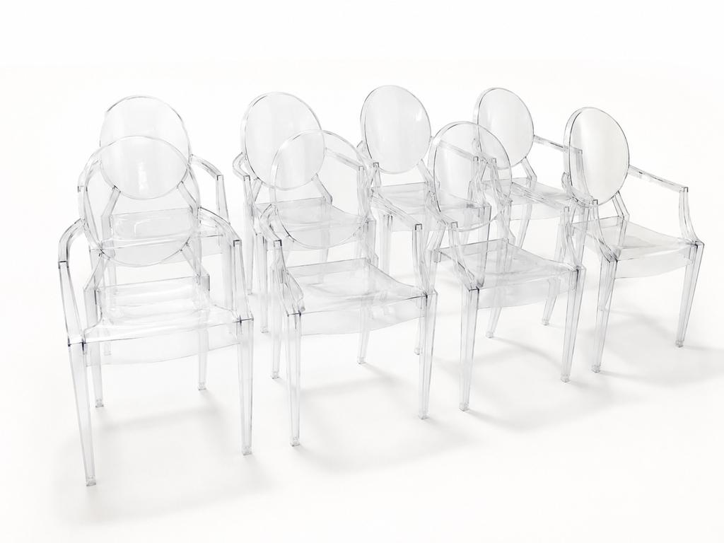 6x Kartell Louis Ghost stoelen - Philippe Starck, Ophalen, Kunststof, Overige kleuren, -