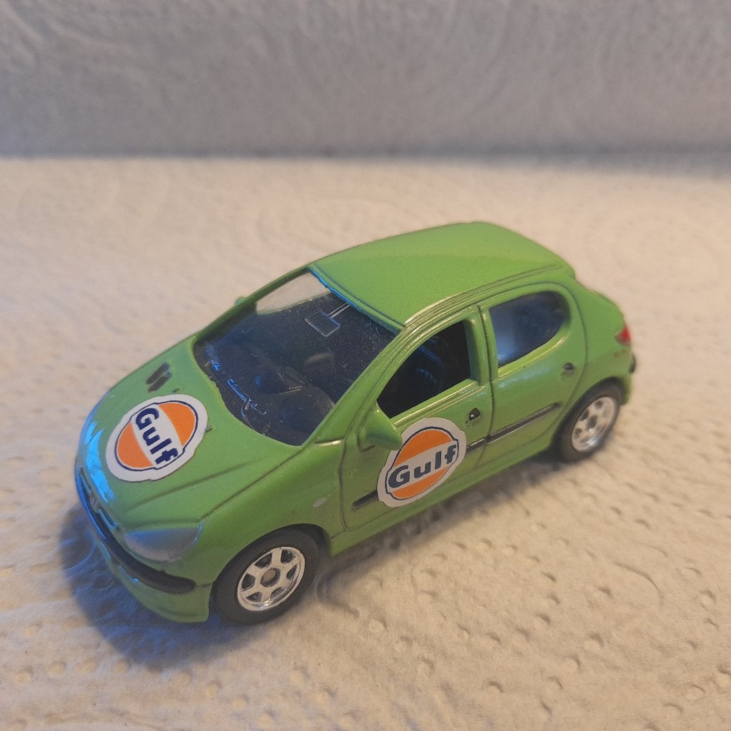Welly Peugeot 206 GULF, Ophalen of Verzenden, Zo goed als nieuw, Auto