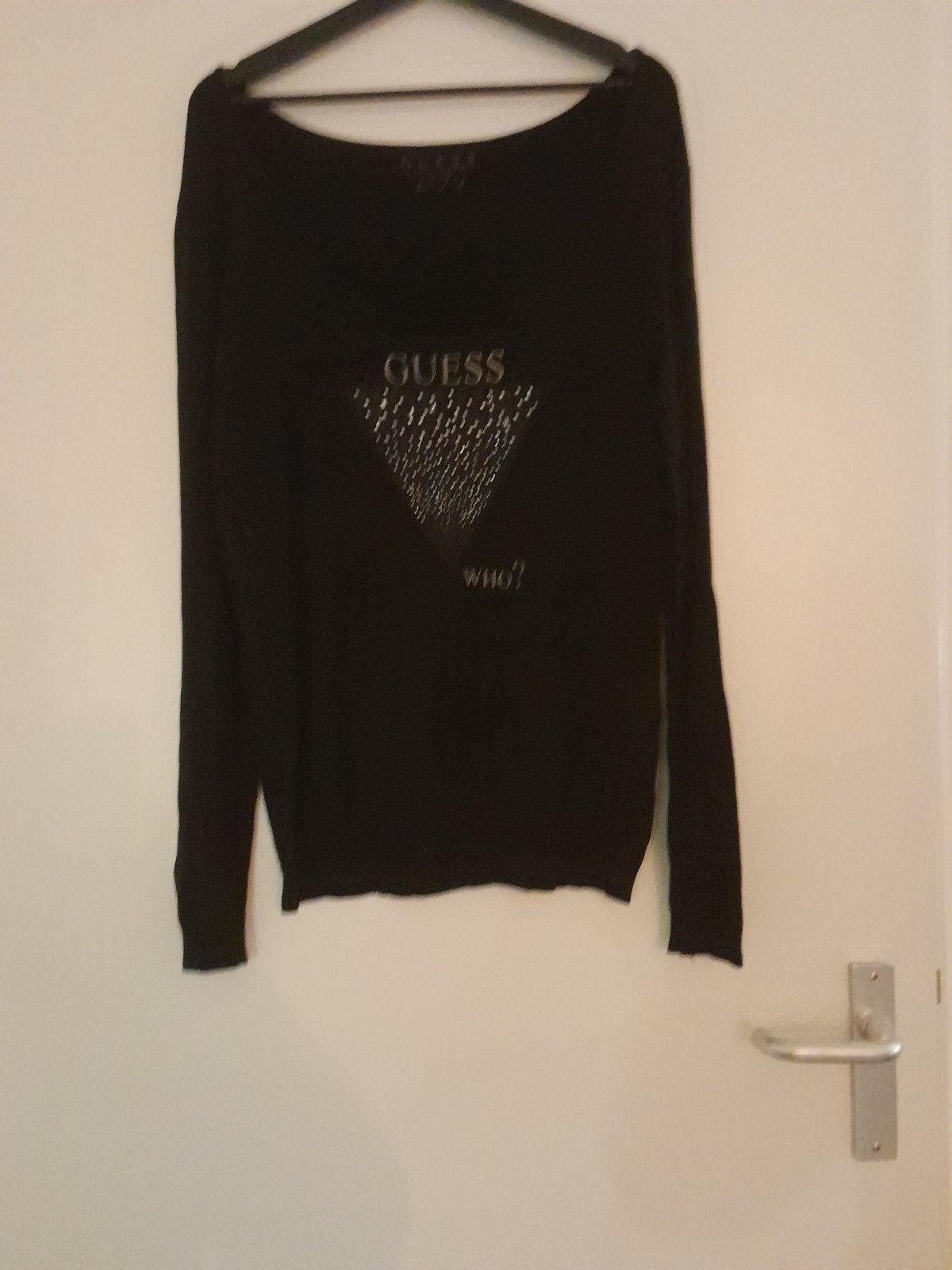 Zwarte Guess trui met logo, maat XL, Guess, Zwart, Maat 46/48 (XL) of groter, Ophalen of Verzenden