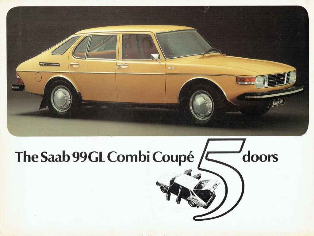 Folder Saab 99 GL Combi Coupé 5 doors (Engelstalig - 1976), Verzenden, Gelezen, Overige merken