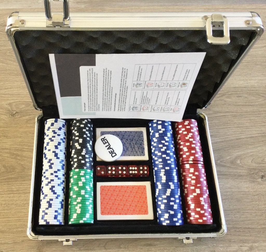 Complete Pokerset in Aluminium Koffer No-4, Een of twee spelers, Ophalen of Verzenden, Gebruikt, Onbekend