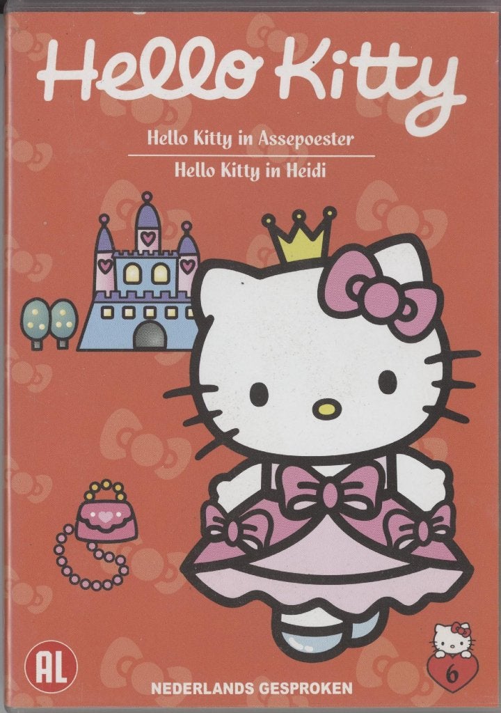 02) Hello Kitty in Assepoester en in Heidi, Gebruikt, Tekenfilm, Ophalen of Verzenden, Alle leeftijden