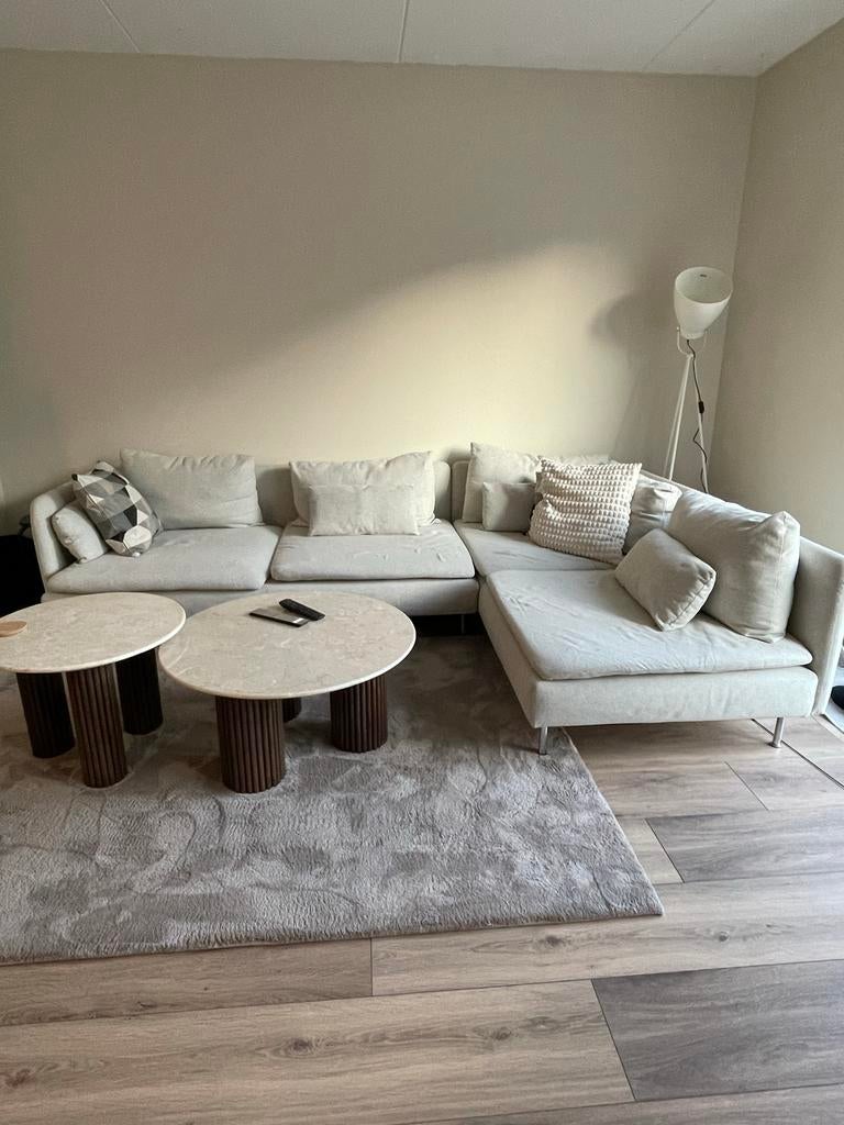 Ikea Söderhamn hoekbank Gunnared beige + extra hoezen, Huis en Inrichting, Banken | Bankstellen, Ophalen, 250 tot 300 cm, Gebruikt