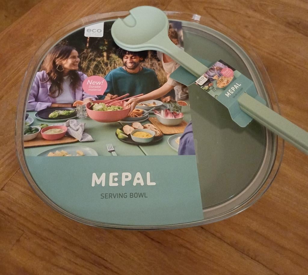 Mepal slacouvert. 2 delig. Pebble green, Huis en Inrichting, Keuken | Keukenbenodigdheden, Ophalen, Nieuw