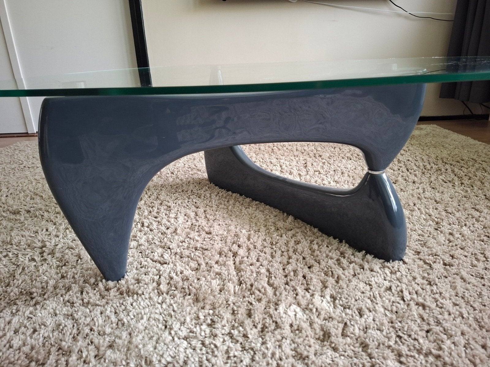 Noguchi Coffee Table replica - Glazen salontafel, Overige houtsoorten, Ophalen of Verzenden, Zo goed als nieuw, Modern designklassieker