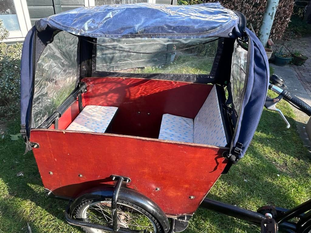 Babboe Big bakfiets, Fietsen en Brommers, Fietsen | Bakfietsen, 4 kinderen of meer, Gebruikt, Huif, Ophalen