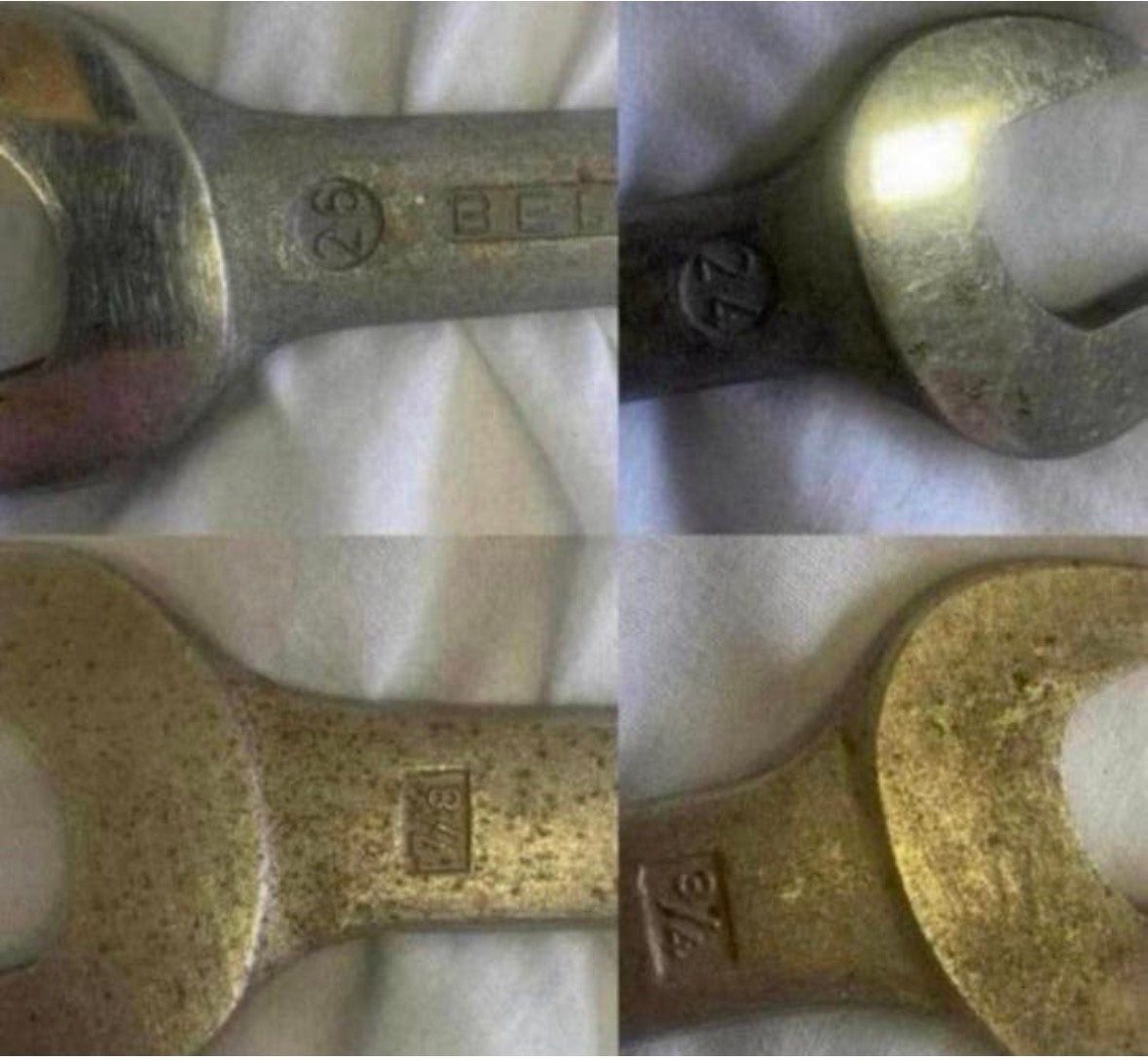 Twee vintage dubbel steeksleutels van Belzer en Gedore, Ophalen of Verzenden, Gebruikt, Sleutel/ratel
