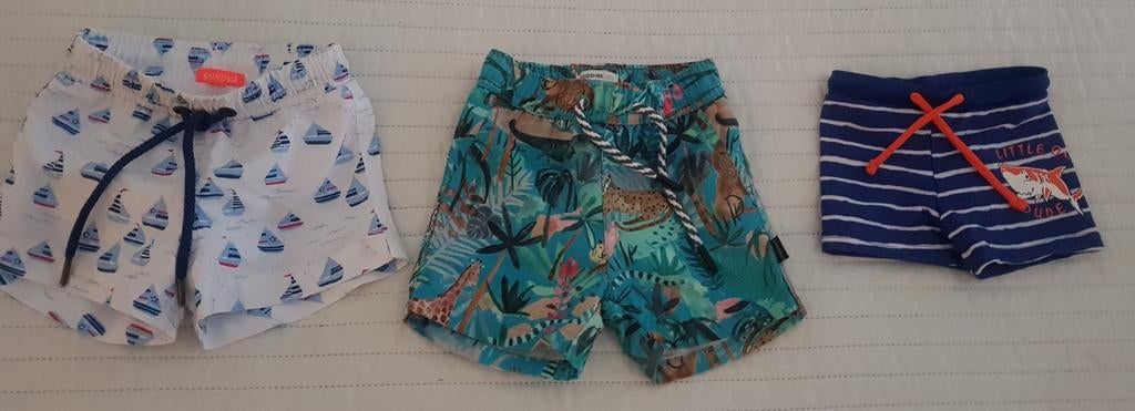 3 x zwembroek jongetje baby kleding maat 62 en 68 badkleding, Ophalen of Verzenden, Zo goed als nieuw, Jongetje, Broekje