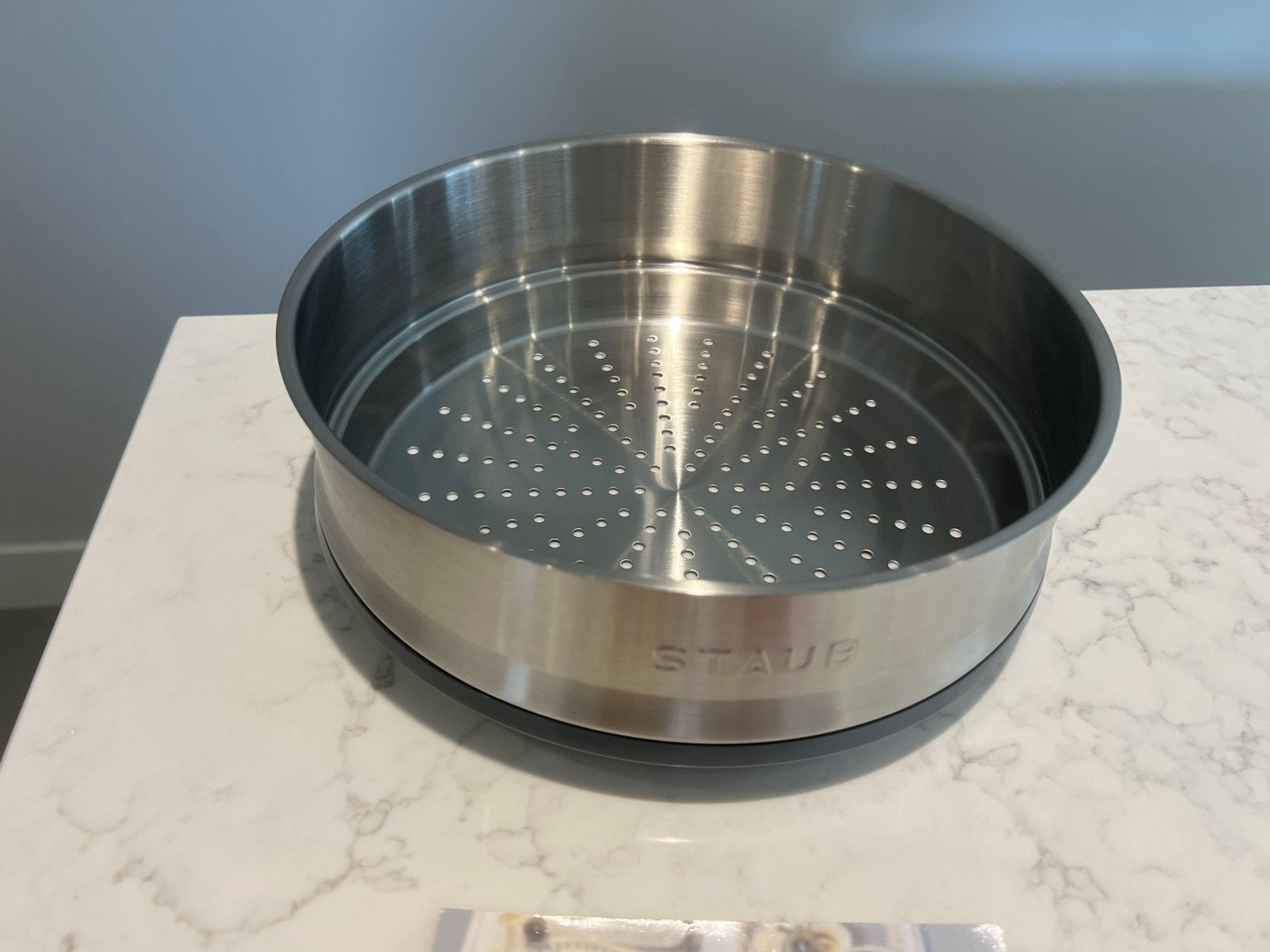 Nieuwe RVS Staub stoominzet voor 26 cm pan, PFAS-vrij, Overige typen, Nieuw, Ophalen of Verzenden