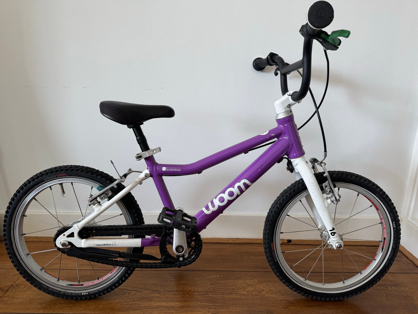 Woom 3 – 16” Kids Bike – Purple – Fully Functional, Ophalen, Gebruikt, Velgrem, 16 tot 20 inch