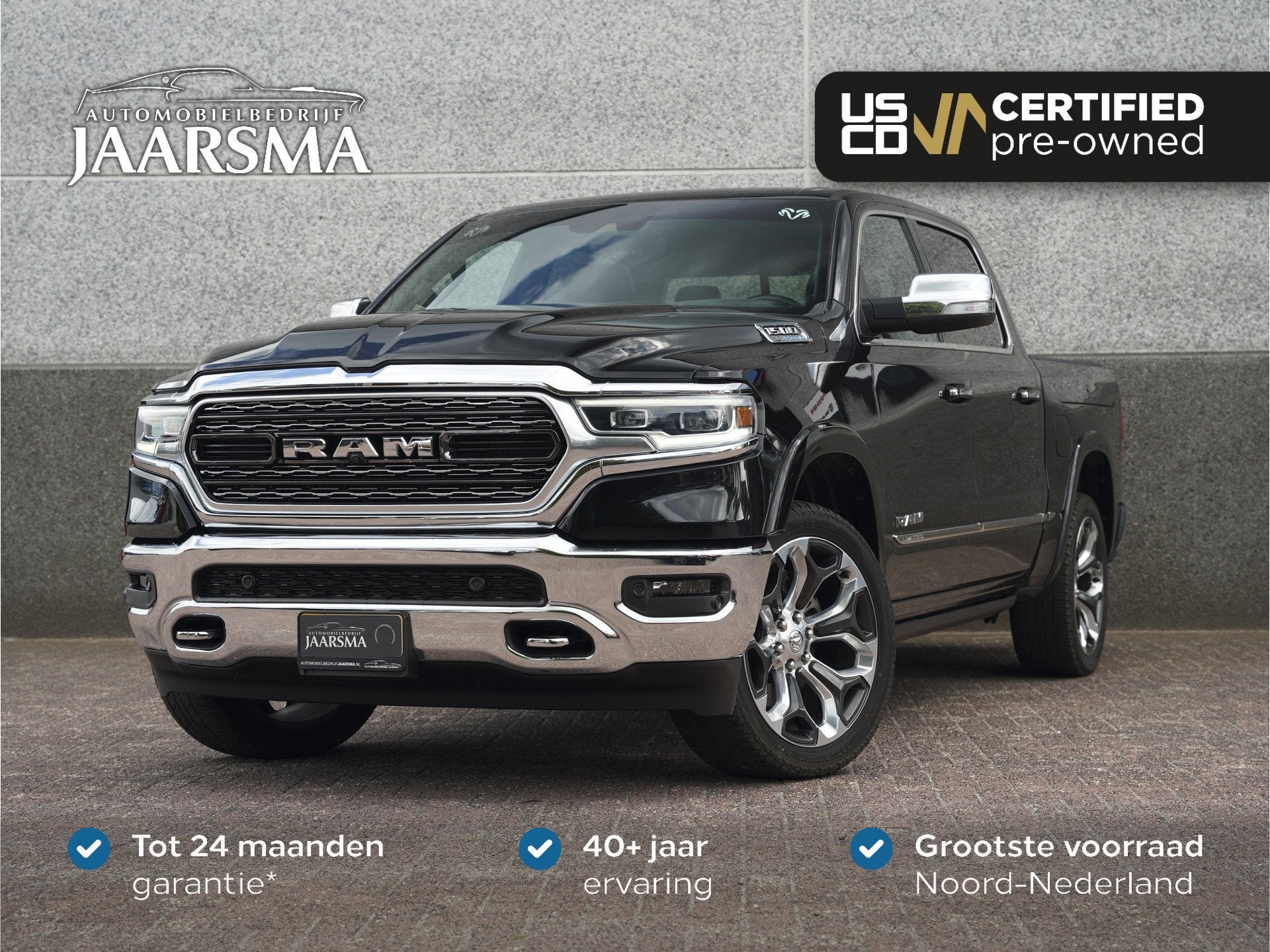 Dodge Ram 1500 Limited 5.7L HEMI V8 CrewCab |Panoramadak |St, Auto's, Dodge, Automaat, Gebruikt, 5654 cc, 402 pk