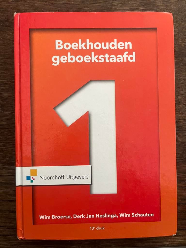Boekhouden geboekstaafd 1, 13e druk, Ophalen of Verzenden, Zo goed als nieuw