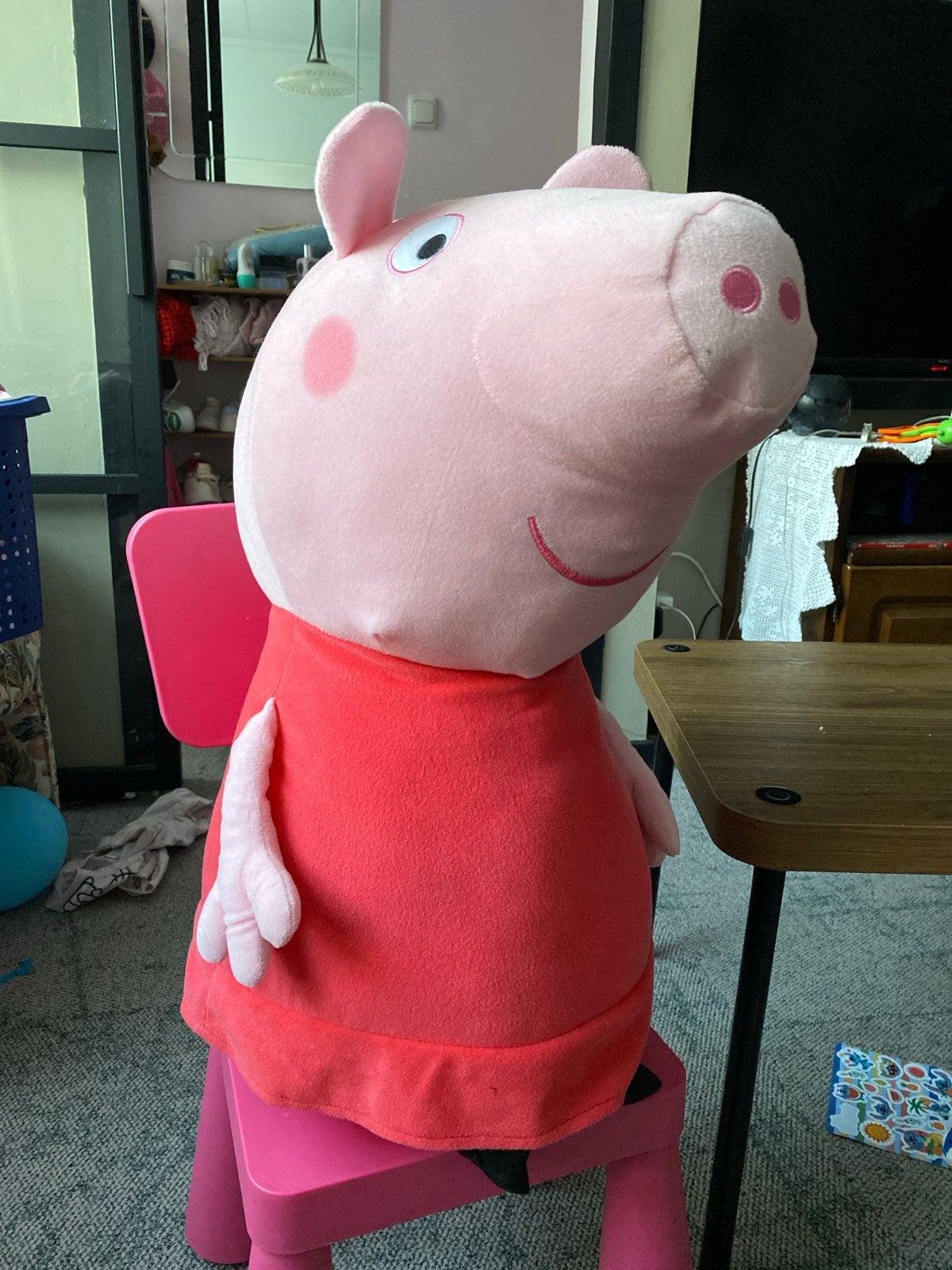 Grote Peppa Pig knuffel, Ophalen, Overige typen, Middelgroot (20 tot 80 cm), Roze