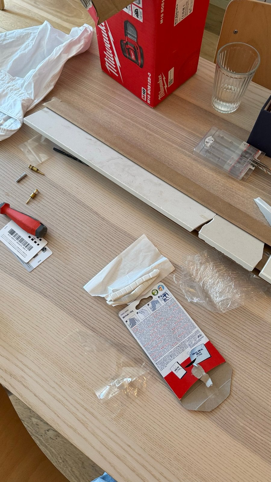 IKEA Möcklarp Achterplint Keuken 187x10cm, Ophalen, Wit, Nieuw, 200 cm of meer