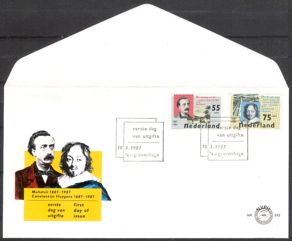 E243 - Multatuli / Constantijn Huygens, Verzenden, Onbeschreven, Nederland