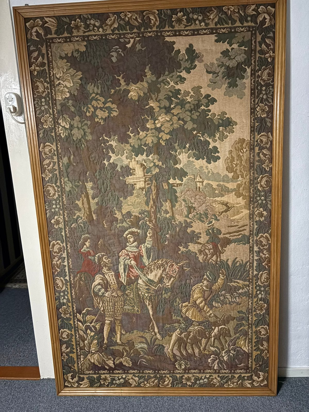 Wandkleed/schilderij borduur, Ophalen