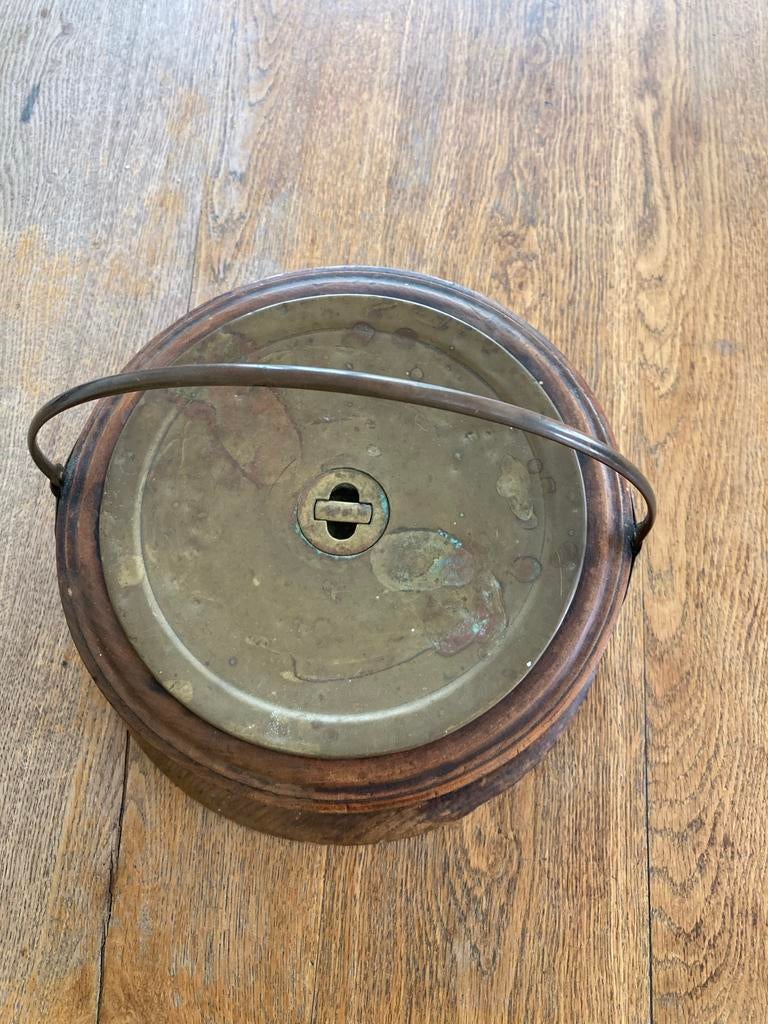 Antieke houten voetstoof, Ophalen of Verzenden