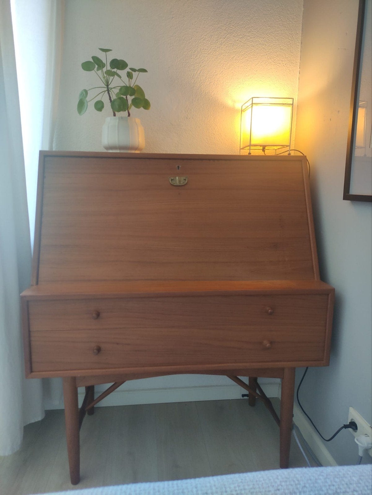 Deens Teak Bureau Kofod-Larsen Jaren '60 Mid-Century Modern, Huis en Inrichting, Bureaus, Ophalen, Gebruikt