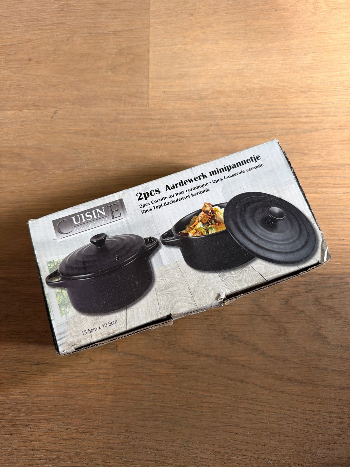 2-delige Aardewerk Minipannetjes Set, Met deksel, Overige typen, Nieuw, Ophalen of Verzenden