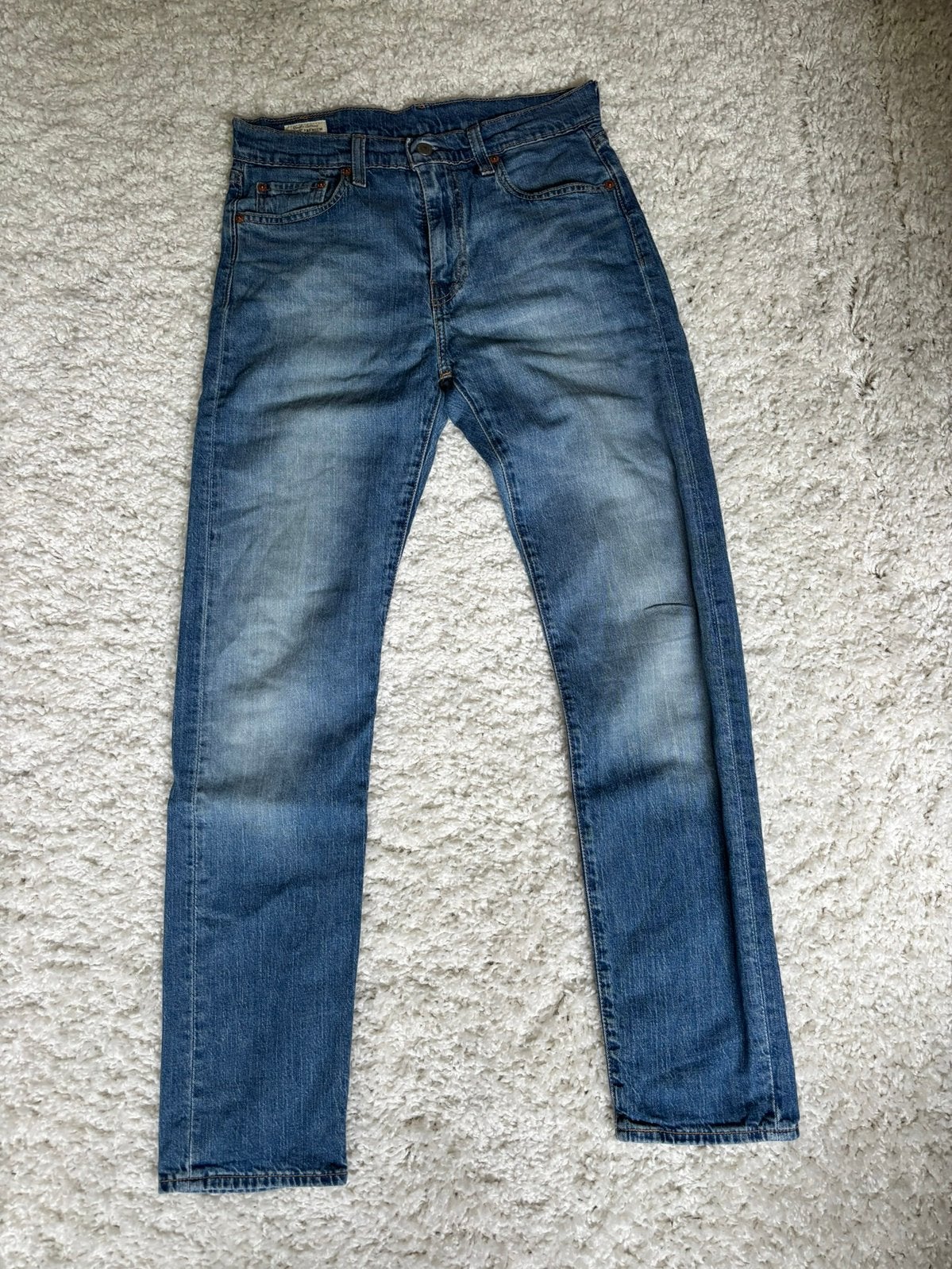 Levi’s 502 Taper heren jeans donkerblauw W30 L34, Ophalen of Verzenden, Zo goed als nieuw, Blauw, W32 (confectie 46) of kleiner