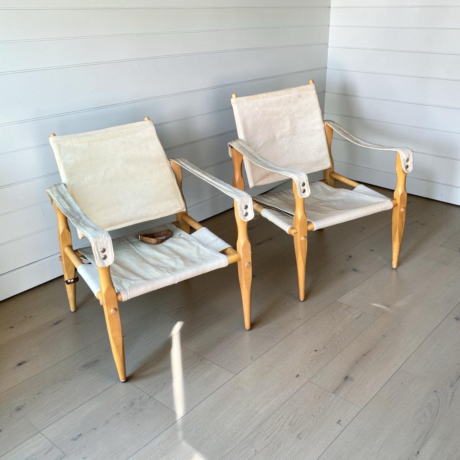 KAARE KLINT Deense Canvas Safari Stoelen - Jaren '60, Ophalen