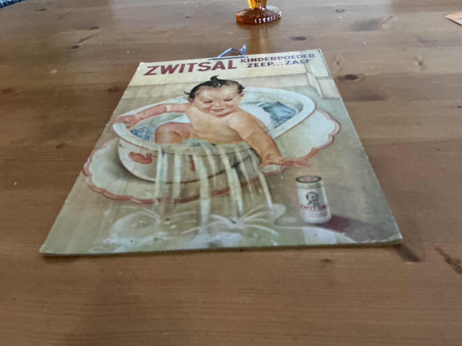Zwitsal Oude kartonnen plaat, Ophalen of Verzenden, Zo goed als nieuw, Reclamebord