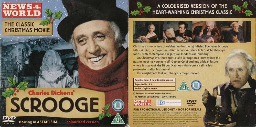 Scrooge 1951 DVD INGEKLEURD met Alistair Sim, Alle leeftijden, Ophalen of Verzenden, Zo goed als nieuw