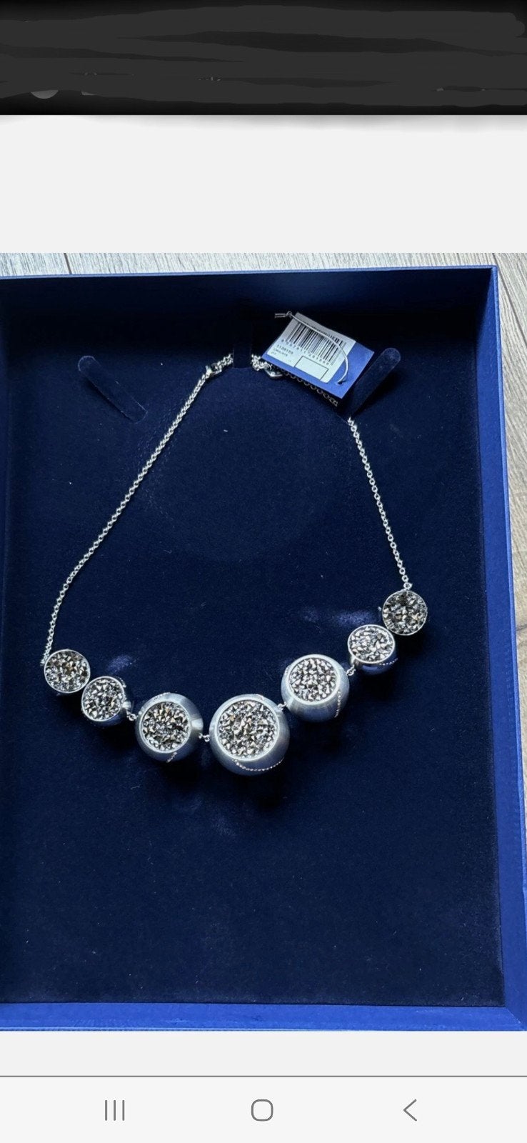 Swarovski ketting mooii, Verzenden, Nieuw, Zilver
