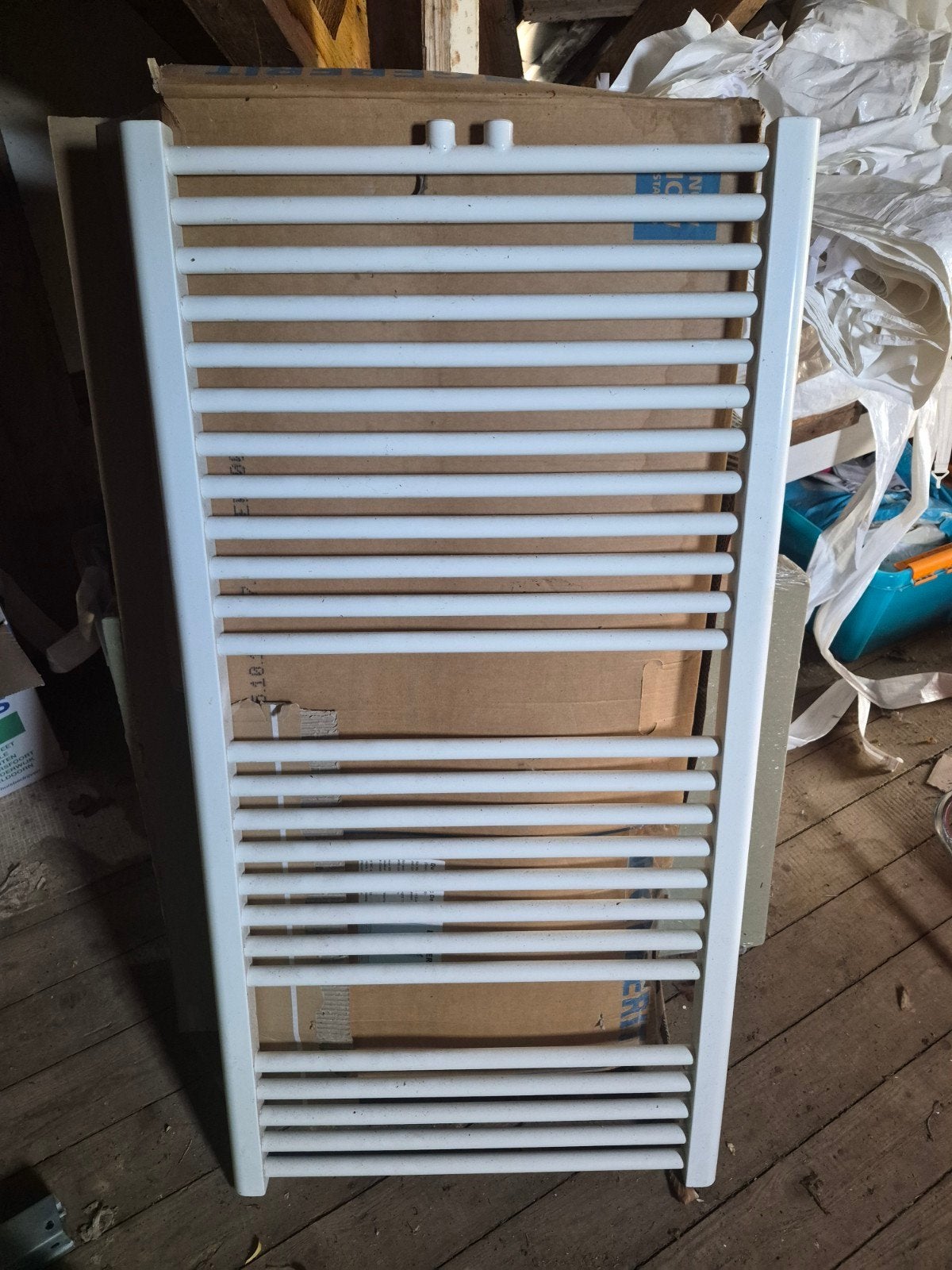Witte handdoekradiator, gebruikt, Radiator, Minder dan 60 cm, Ophalen of Verzenden, 80 cm of meer