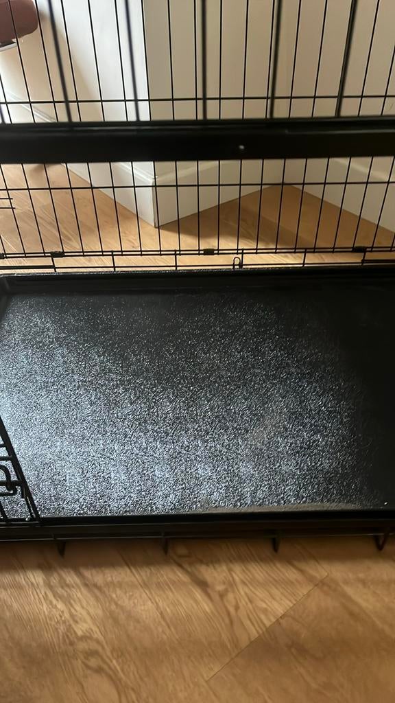 Zwarte bench groot formaat met plastic stevige bak, Ophalen of Verzenden, Gebruikt