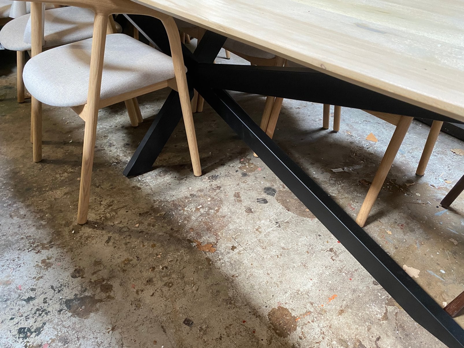 Licht Eikenhouten tafel 300x100 deens Ovaal - Modern Design, Ophalen, 100 tot 150 cm, Eikenhout, Vier personen