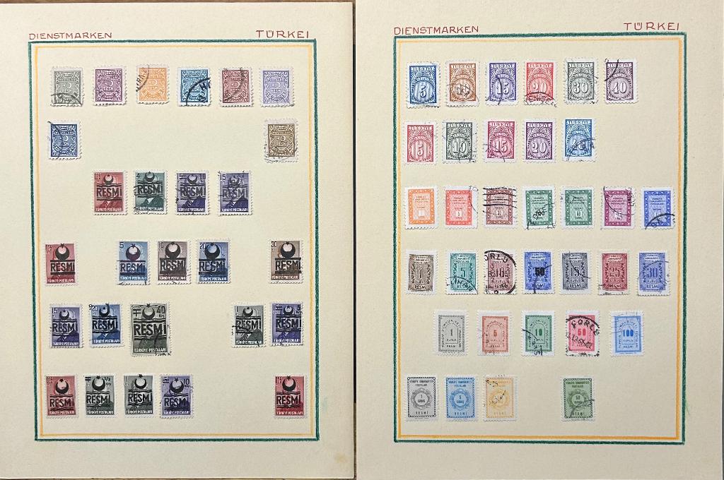 Turkije | Leuke collectie op bladen / Thema, Postzegels en Munten, Postzegels | Azië, Ophalen of Verzenden, Gestempeld, Midden-Oosten
