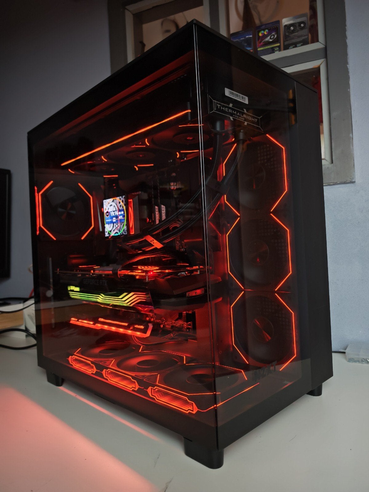 RGB GAME PC - RYZEN 9 - RTX 4070 TI SUPER 16GB - 64GB - 3TB, Computers en Software, Desktop Pc's, NZXT, AMD, NVIDIA, ZOTAC, THERMALRIGHT, CORSAIR, GIGABYTE