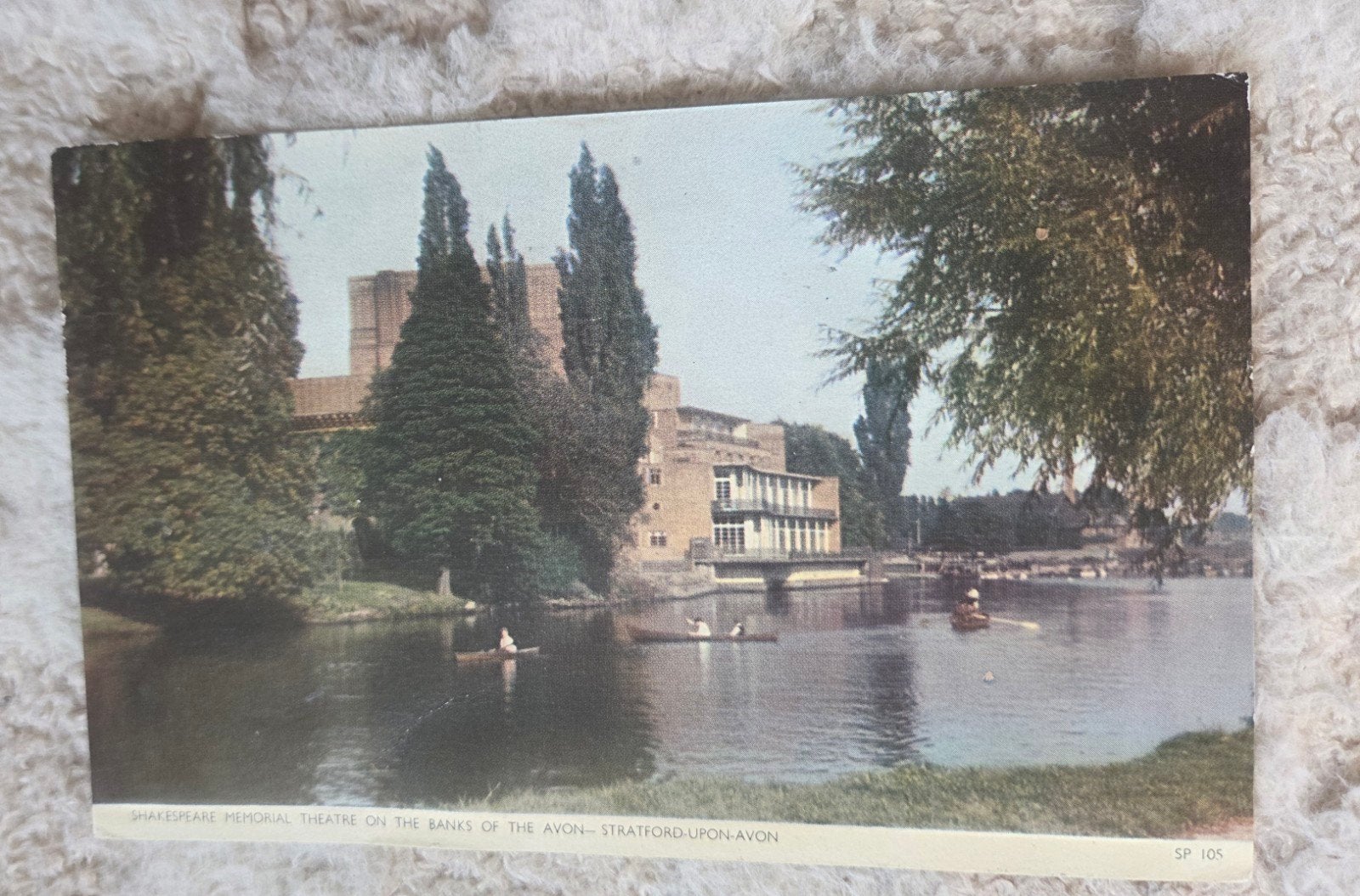 Vintage Ansichtkaart Shakespeare Memorial Theatre Stratford, Verzenden, 1940 tot 1960, Gelopen, Engeland