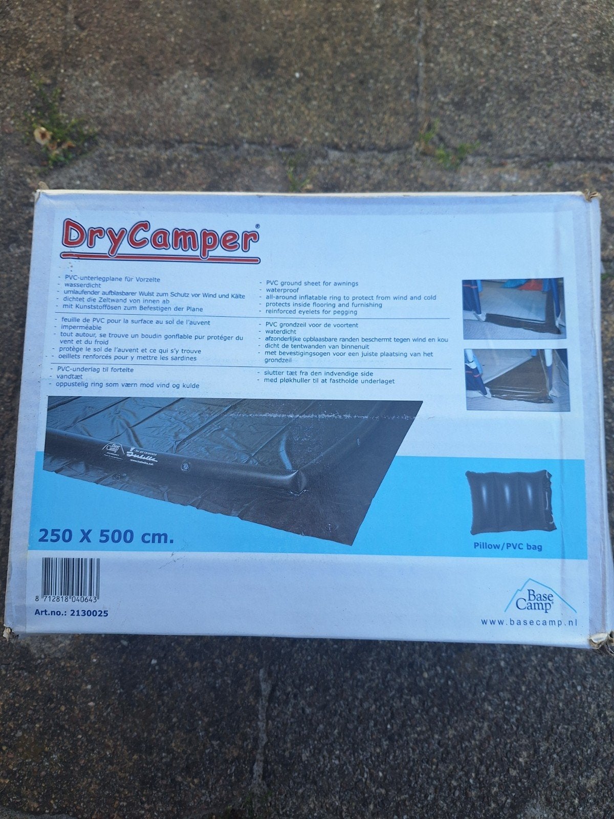 DryCamper PVC grondzeil voor voortent 250x500 cm, Ophalen, Zo goed als nieuw