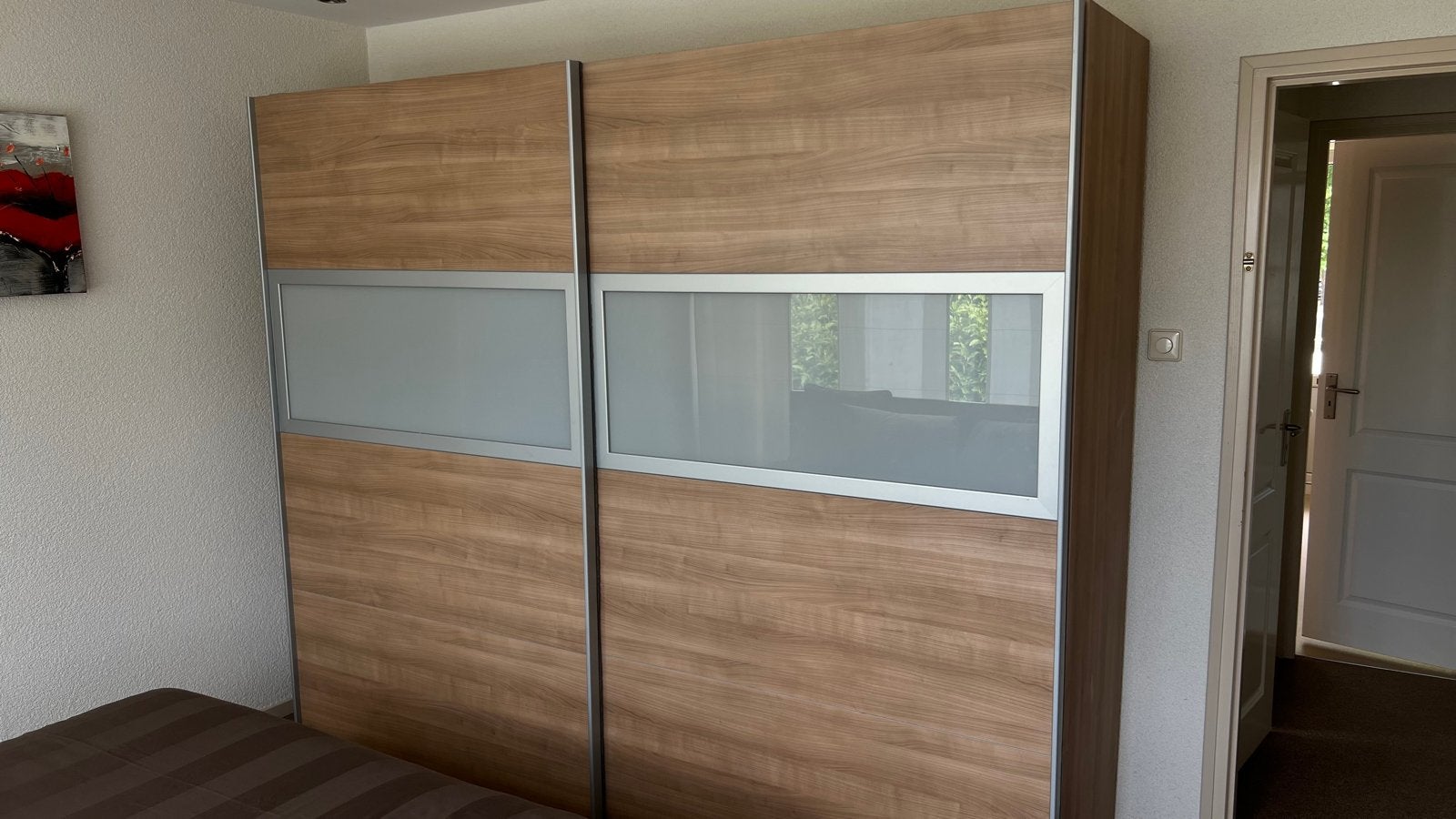 Kledingkast met schuifdeuren, Gebruikt, 200 cm of meer, Ophalen of Verzenden, 200 cm of meer