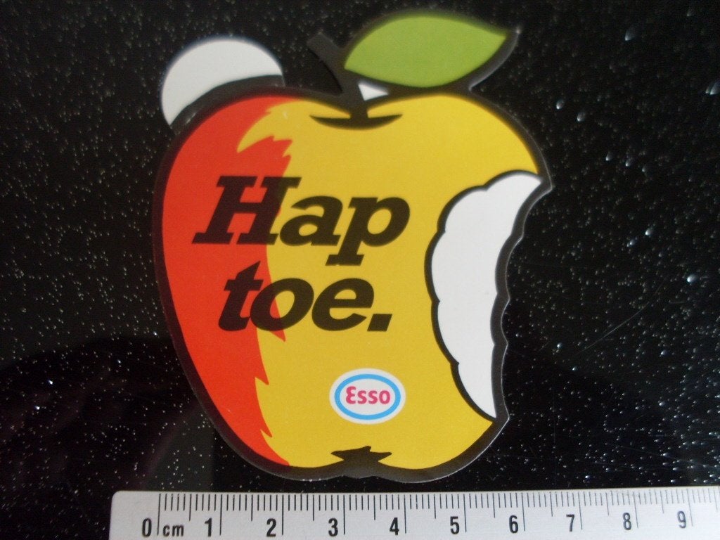 sticker esso logo hap toe appel, Verzenden, Zo goed als nieuw, Bedrijf of Vereniging