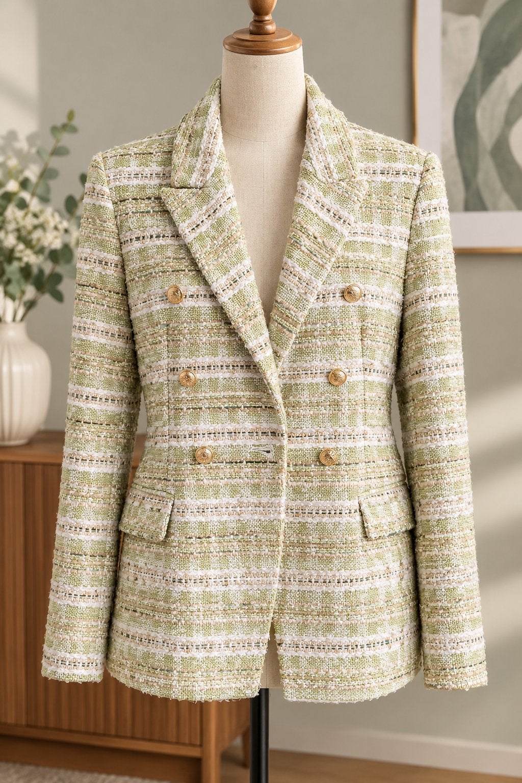 Stijlvol Tweed Jasje - Maat M (valt smal), Kleding | Dames, Maat 38/40 (M), Verzenden, Zo goed als nieuw, Jasje