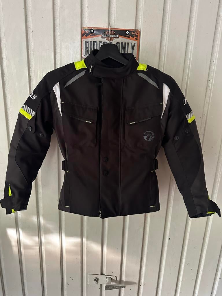 Büse motorjas textiel - Zwart/Neon Geel maat 140 kind, Ophalen of Verzenden, Nieuw zonder kaartje, Kinderen, Jas | textiel