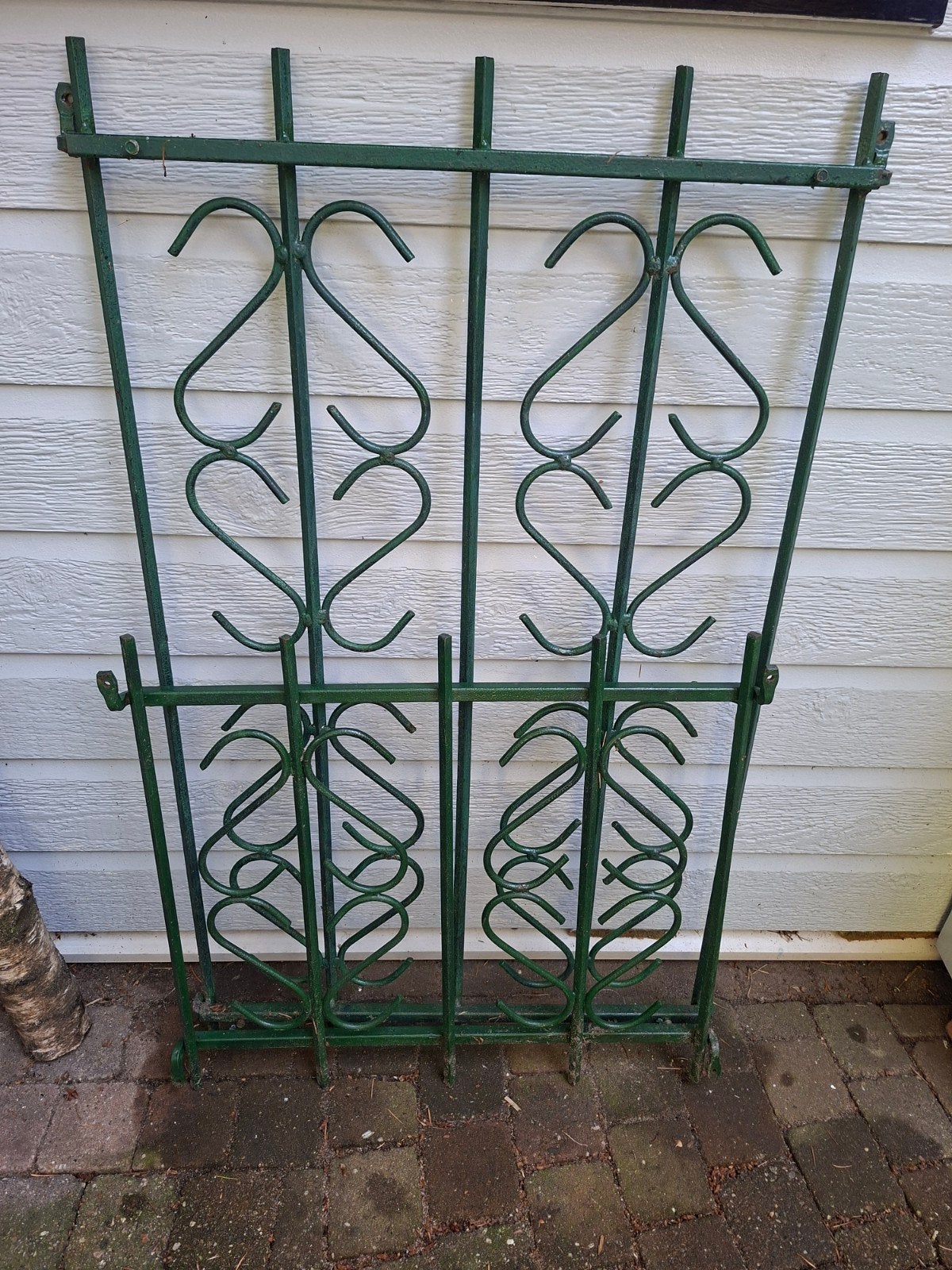 Decoratief smeedijzeren hekwerk/deurbeveiliging - Groen, Ophalen, Gebruikt, IJzer, Overige typen