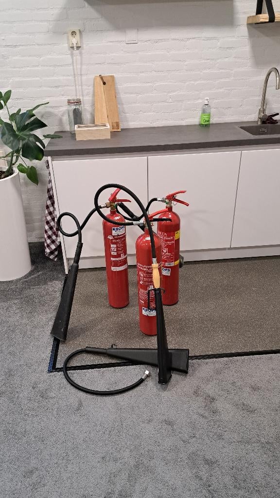 3x Co2 Brandblusser, Ophalen, Gebruikt, Brandblusser