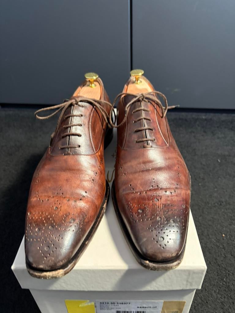 Santoni. Veter model 7.5, Kleding | Heren, Ophalen of Verzenden, Zo goed als nieuw, Zwart
