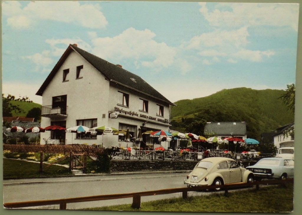 Einruhr - Duitsland - Hotel - oude autos - VW Opel, Ophalen of Verzenden, 1960 tot 1980, Gelopen, Duitsland