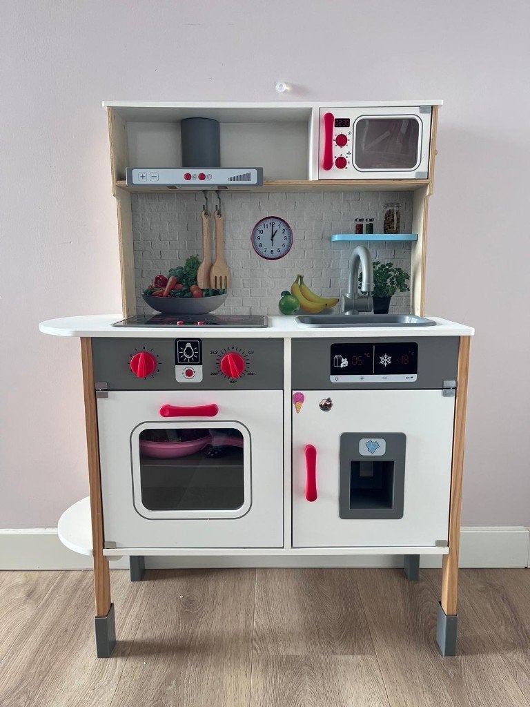 Houten kinderkeuken - Wooden Play Kitchen - Lidl, Ophalen, Zo goed als nieuw, Hout, Speelkeuken