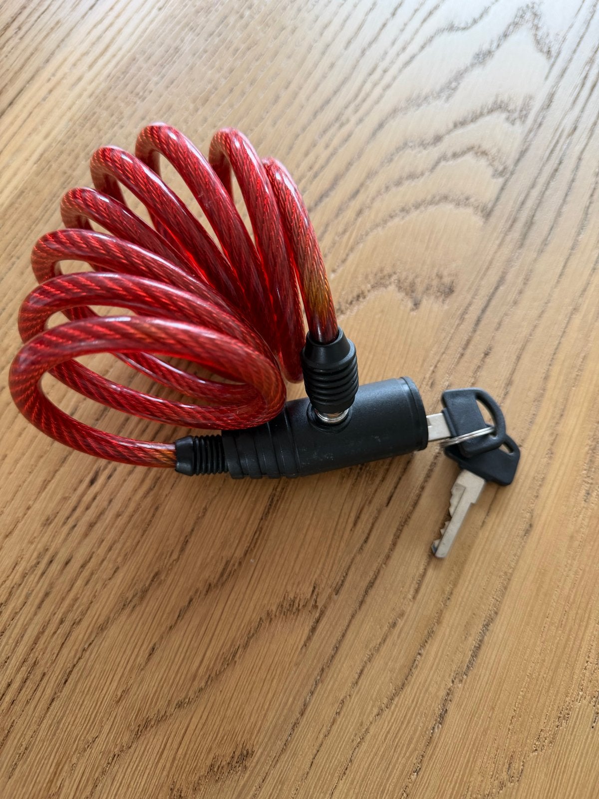 Rood fietsslot met sleutel, Fietsen en Brommers, Ophalen of Verzenden, Gebruikt