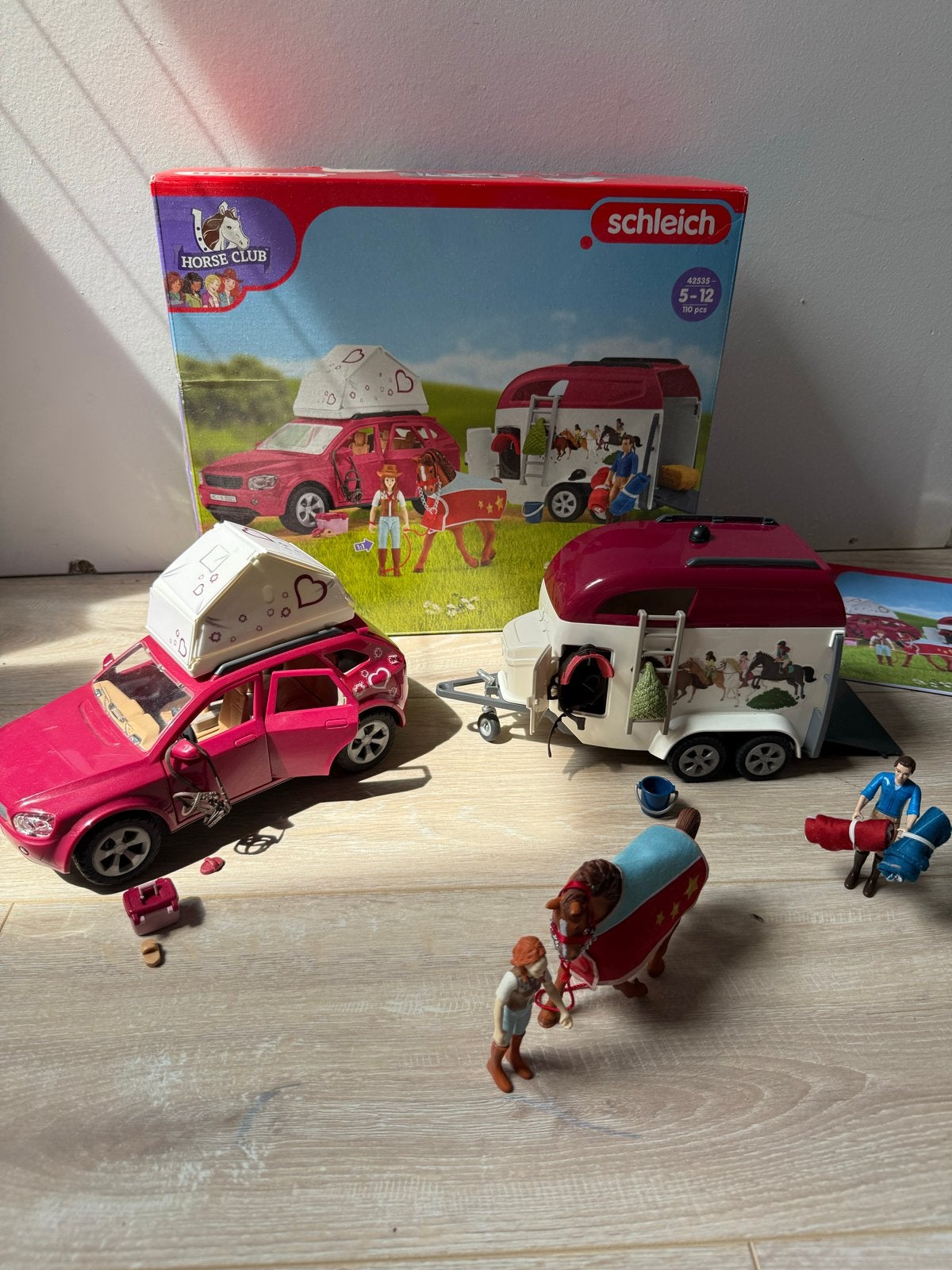 Schleich Horse Club 42535 Auto Paardentrailer & Accessoires, Ophalen of Verzenden, Zo goed als nieuw
